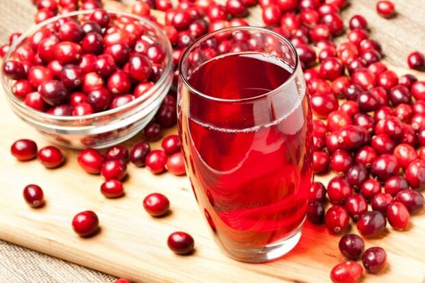 For prostatitis, cranberry juice is useful - a delicious source of vitamins